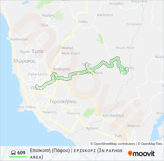 609 Bus Line Map