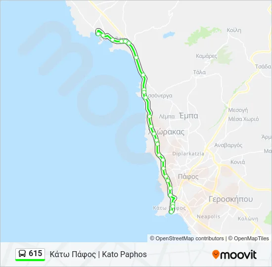 615 Bus Line Map