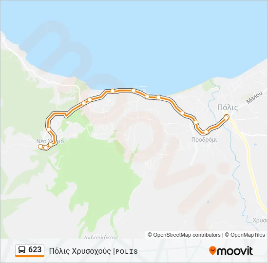 623 Bus Line Map