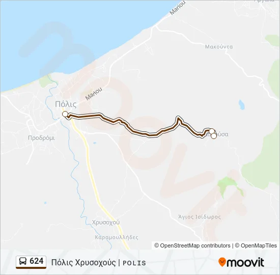 624 Bus Line Map