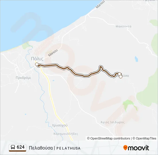 624 Bus Line Map