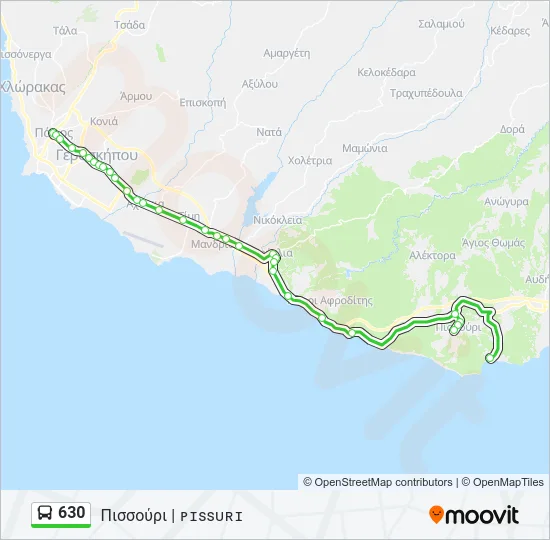 630 Bus Line Map