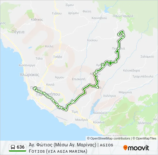 636 Bus Line Map