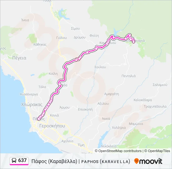 637 Bus Line Map