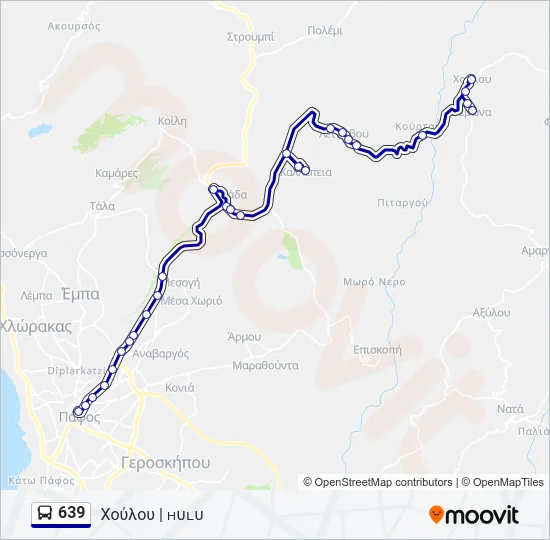 639 Bus Line Map