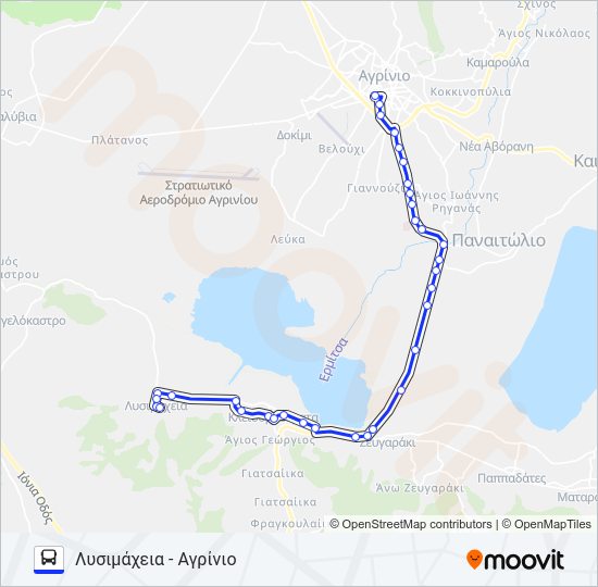 Χάρτης Γραμμής ΛΥΣΙΜΑΧΕΊΑ λεωφορείο