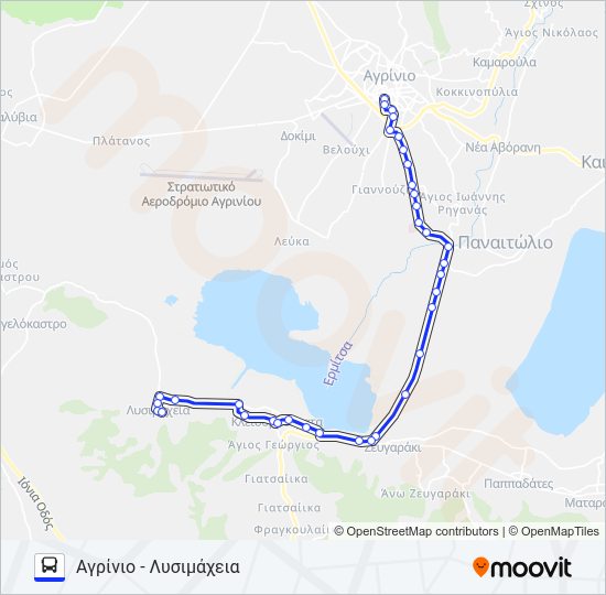 Χάρτης Γραμμής ΛΥΣΙΜΑΧΕΊΑ λεωφορείο