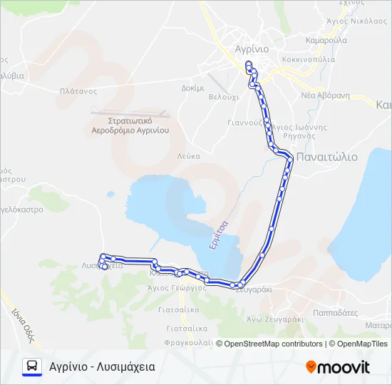Χάρτης Γραμμής ΛΥΣΙΜΑΧΕΊΑ λεωφορείο