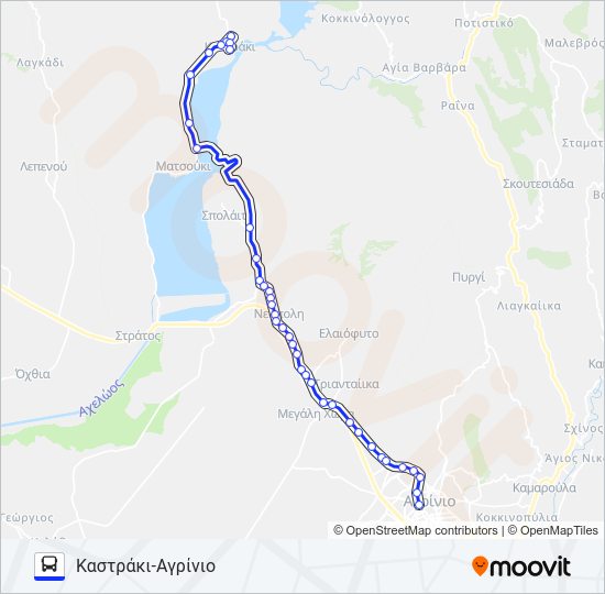 Χάρτης Γραμμής ΚΑΣΤΡΆΚΙ λεωφορείο