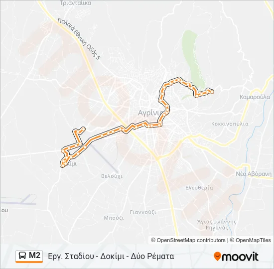Μ2 Bus Line Map