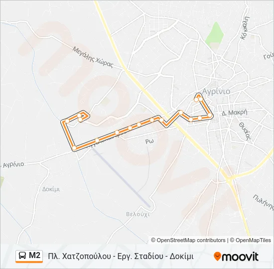 Μ2 Bus Line Map
