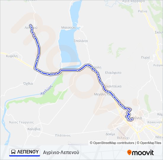 Χάρτης Γραμμής ΛΕΠΕΝΟΎ λεωφορείο