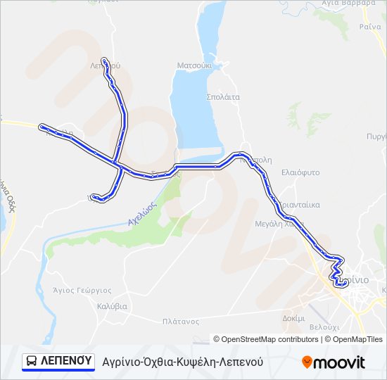 Χάρτης Γραμμής ΛΕΠΕΝΟΎ λεωφορείο