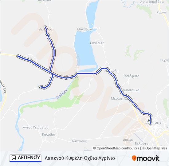 Χάρτης Γραμμής ΛΕΠΕΝΟΎ λεωφορείο