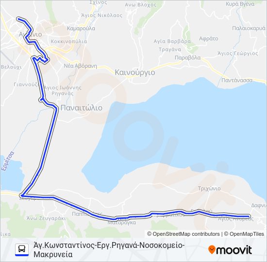 Χάρτης Γραμμής ΜΑΚΡΥΝΕΊΑ λεωφορείο