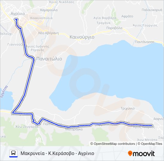 Χάρτης Γραμμής ΜΑΚΡΥΝΕΊΑ λεωφορείο