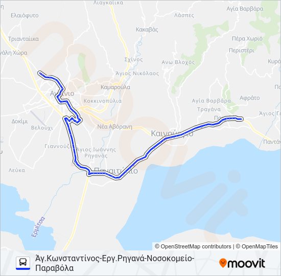 Χάρτης Γραμμής ΠΑΝΑΙΤΏΛΙΟ λεωφορείο