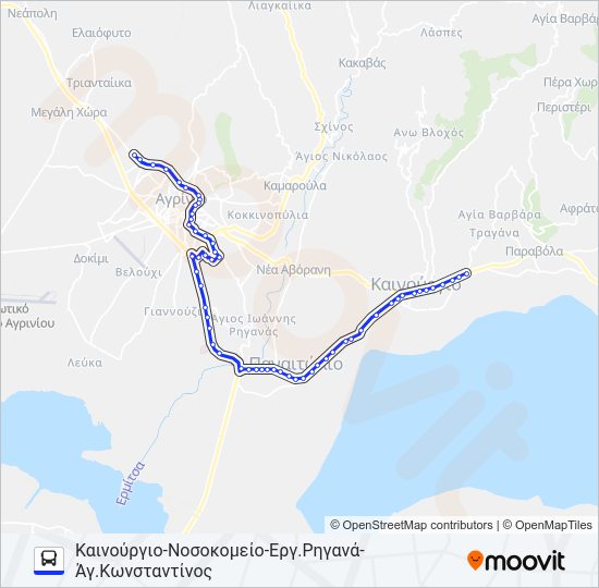 Χάρτης Γραμμής ΠΑΝΑΙΤΏΛΙΟ λεωφορείο