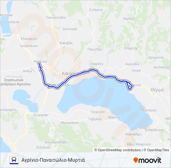 Χάρτης Γραμμής ΠΑΝΑΙΤΏΛΙΟ λεωφορείο