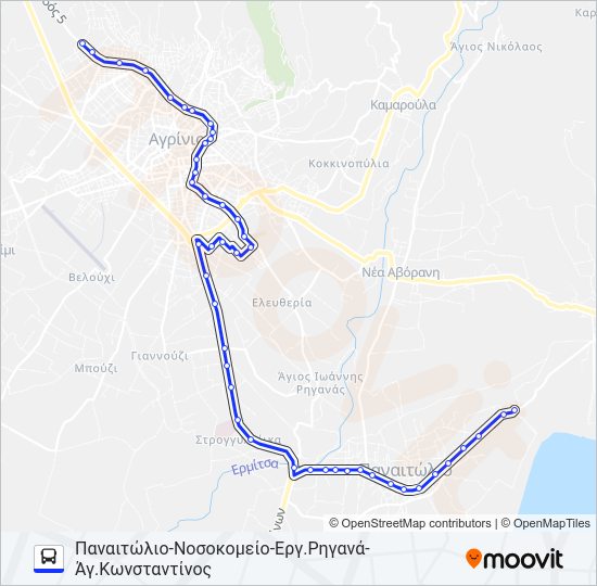 Χάρτης Γραμμής ΠΑΝΑΙΤΏΛΙΟ λεωφορείο