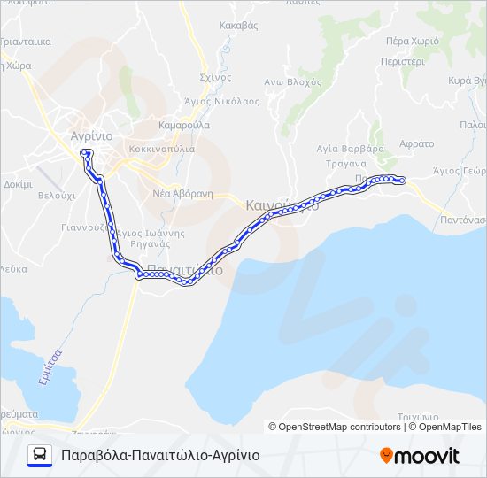 Χάρτης Γραμμής ΠΑΝΑΙΤΏΛΙΟ λεωφορείο