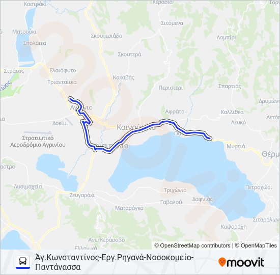 Χάρτης Γραμμής ΠΑΝΑΙΤΏΛΙΟ λεωφορείο