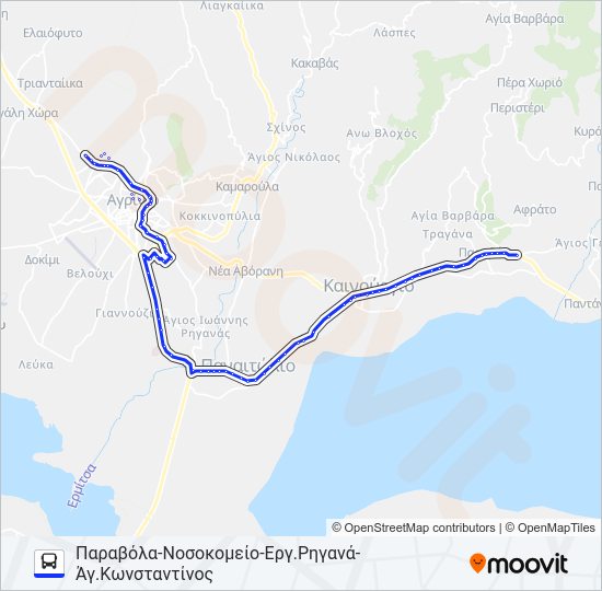 Χάρτης Γραμμής ΠΑΝΑΙΤΏΛΙΟ λεωφορείο