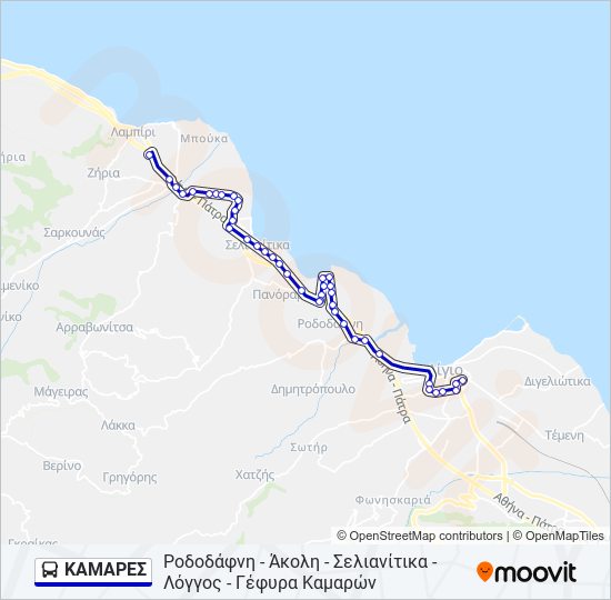 ΚΑΜΑΡΕΣ bus Line Map