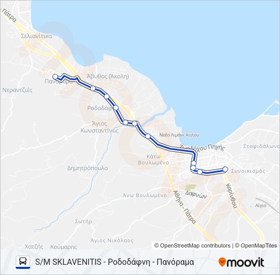 Χάρτης Γραμμής ΠΑΝΟΡΑΜΑ λεωφορείο