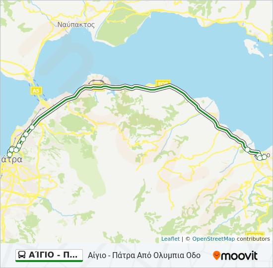 Aigio Patra Olympia Odos Diadromh Dromologia Staseis Xartes Aigio Patra Apo Olympia Odo