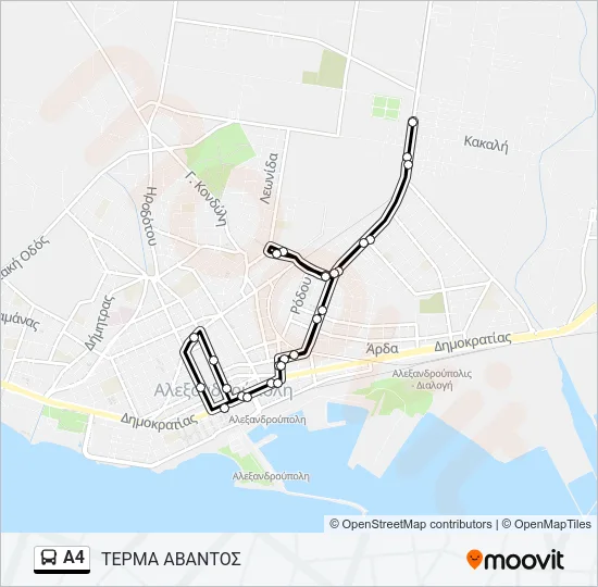 Α4 Bus Line Map