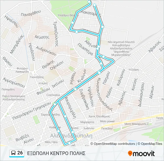 26 Bus Line Map