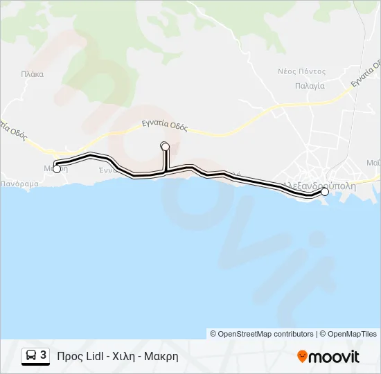 3 Bus Line Map