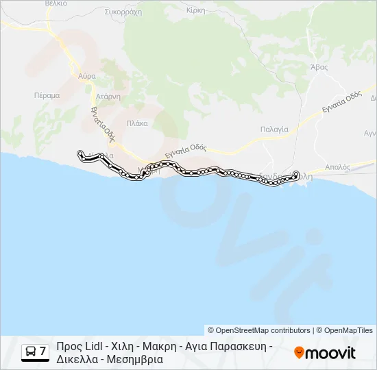 7 Bus Line Map