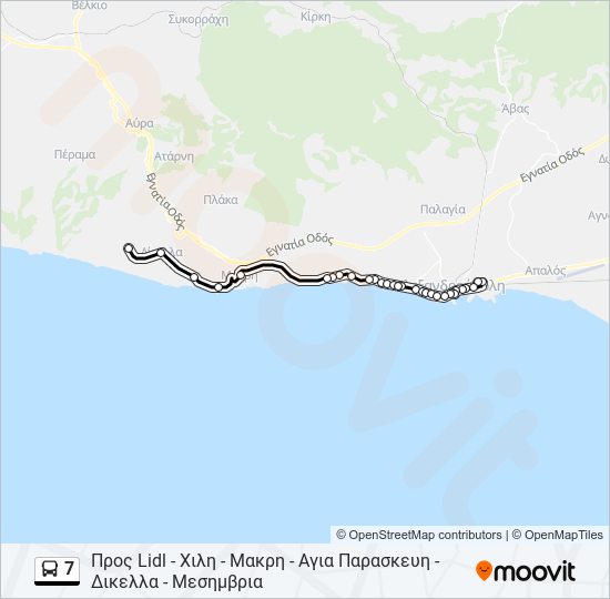 7 bus Line Map