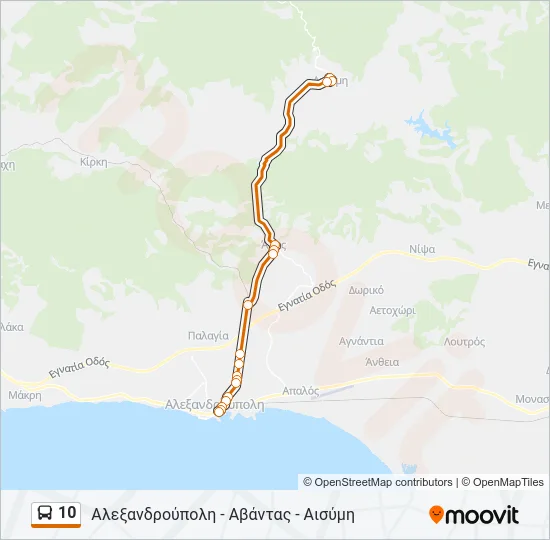10 Bus Line Map