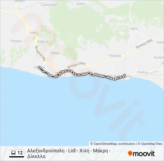 12 Bus Line Map