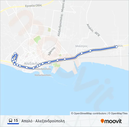 15 Bus Line Map