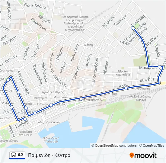 Α3 Bus Line Map