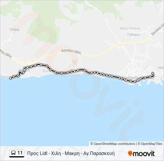 11 Bus Line Map