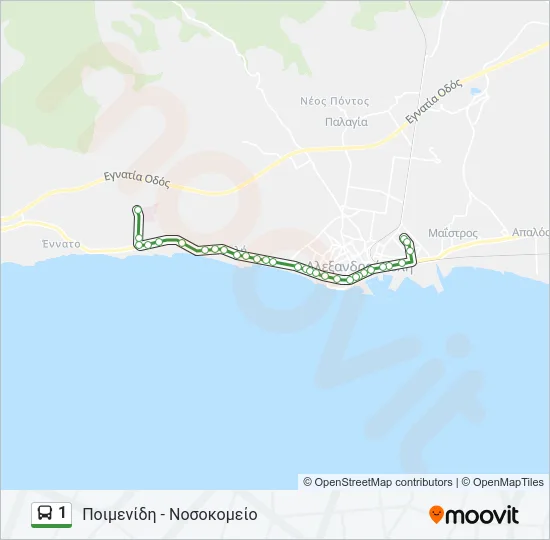 1 Bus Line Map