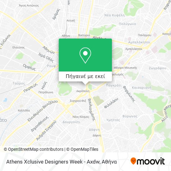 Athens Xclusive Designers Week - Axdw χάρτης
