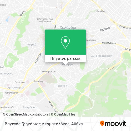 Βαγενάς Γρηγόριος Δερματολόγος χάρτης