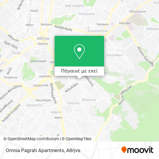 Omnia Pagrati Apartments χάρτης