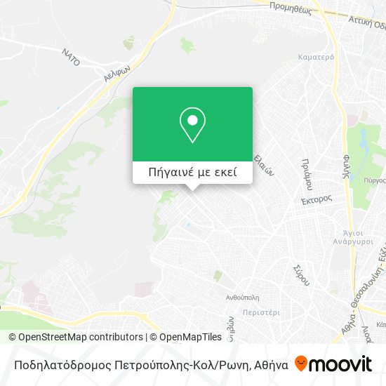 Ποδηλατόδρομος Πετρούπολης-Κολ / Ρωνη χάρτης