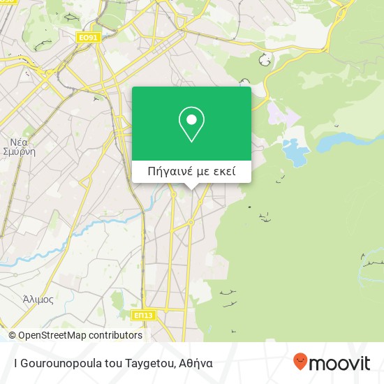 I Gourounopoula tou Taygetou χάρτης