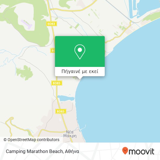Camping Marathon Beach χάρτης