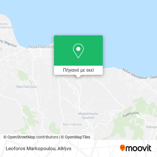 Leoforos Markopoulou χάρτης