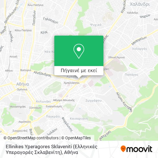 Ellinikes Yperagores Sklaveniti (Ελληνικές Υπεραγορές Σκλαβενίτη) χάρτης