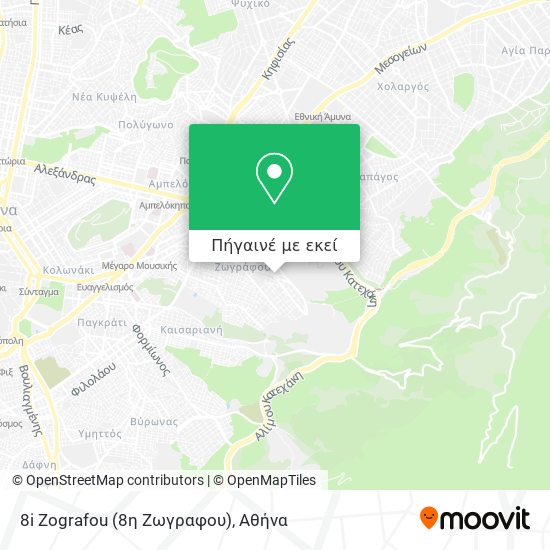 8i Zografou (8η Ζωγραφου) χάρτης